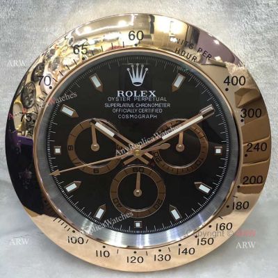 Rolex Cosmograph Daytona Rose Gold Case Wall Clock Copy